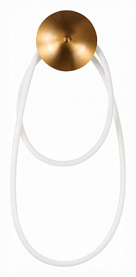 настенное бра с латунным основанием и изогнутыми световыми элементами