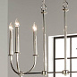 Florence 40" 6 Light Linear Chandelier Polished Nickel люстра 52495PN Kichler — фото 1