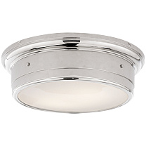 Siena Large Flush Mount полированный никель с белым стеклом