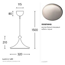 Lustri L1, Ø32 см, LED 10 Вт