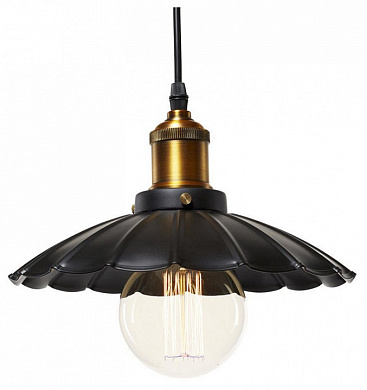 подвесной светильник в индустриальном стиле с металлическим плафоном