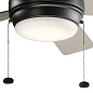 42" Starkk Fan Satin Black люстра-вентилятор 330171SBK Kichler — фото 4