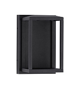 Sandy Black Aluminium & Glass LED 14Watt 220-240Volt 383Lm IP65 3000K L:12 W:14 H:19 cm