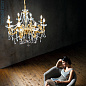 Kolarz CONTARINI CRYSTAL 1299.88.15.SpT люстра французское золото ø85cm высота 76cm мин. высота 99cm макс. высота 144cm 8 ламп e14 — фото 1