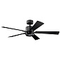 52" Lucian Elite Fan Satin Black люстра-вентилятор 330000SBK Kichler — фото 1