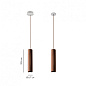 SPURBMIG1XBRLCC Axolight Urban Mini SP LED L цилиндрическая люстра бронза — фото 3