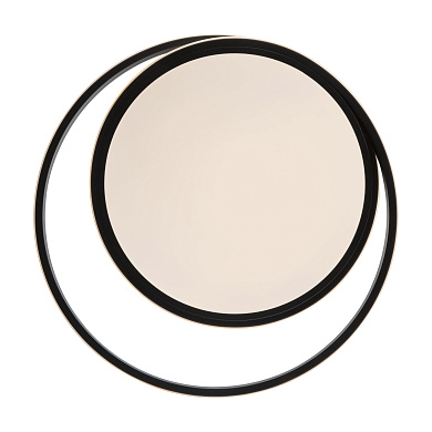 потолочный светильник с круглым корпусом и черной окантовкой