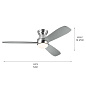 54" Bead Hugger Fan Brushed Stainless Steel люстра-вентилятор 300315BSS Kichler — фото 9