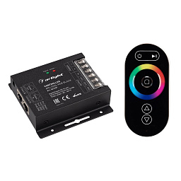 027157 Arlight Контроллер ARL-OVAL-RGB Black (12-24V, 3x10A, ПДУ Овал, RF, RJ45)