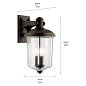 Harmont  19" 2 Light  Wall Light with Clear Seeded Glass Olde Bronze уличный настенный светильник 59095OZ Kichler — фото 3