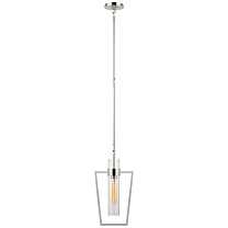 Presidio Petite Caged Pendant полированный никель с прозрачным стеклом