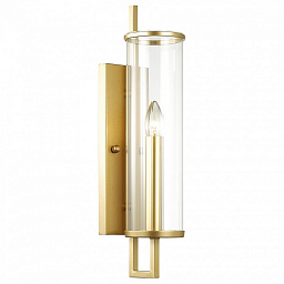 4655/1W Odeon Light Rena настенное бра цилиндрической формы с прозрачным плафоном и золотым основанием