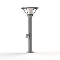 Bermude N° 3; Frosted glass E27 105W Plug; Silk grey