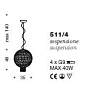 IDL Weave 511/4 GD подвесной светильник