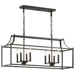 Morrigan 40" 8 Light Linear Chandelier Olde Bronze люстра 42497OZ Kichler