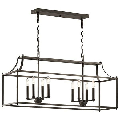 Morrigan 40" 8 Light Linear Chandelier Olde Bronze люстра 42497OZ Kichler