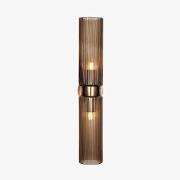 WL627-SM Bella Figura Zeus вертикальный настенный светильник с узким корпусом из тонированного стекла