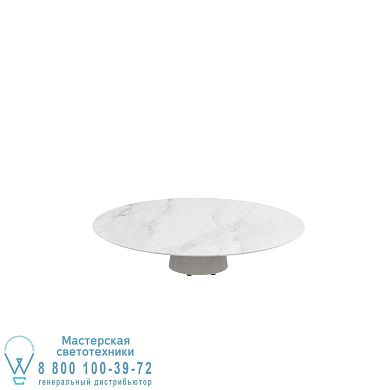 Стол Conix 160 см, круглый низкий стол из бетона и керамической столешницы Royal Botania