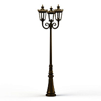 Louvre N° 10; one-piece clear glass E27 105W; Gold patina