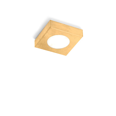 встраиваемый точечный светильник квадратной формы золотого цвета