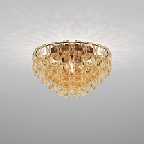 Потолочный светильник GIOGALI 60 CRYSTAL AMBER MATT BRONZE 1 E27 CE 1