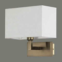A167801U ACB Iluminacion Carlo бра с латунным основанием и белым плафоном