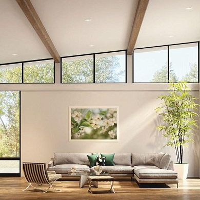 встраиваемый потолочный светильник с белым корпусом и рассеивателем