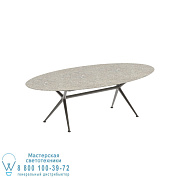 EXES СТОЛ ELLIPSE 250X130CM АЛЮМИНИЕВЫЕ НОЖКИ БРОНЗА - СТОЛЕШНИЦА СТОЛА CERAMIC CEPPO DOLOMITICA Royal Botania