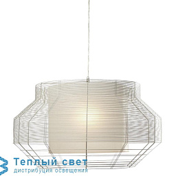20589_AL24170LWH (2colis : AL24170L + AL24111L) Forestier Mesh подвесной светильник с ажурным металлическим абажуром геометрической формы
