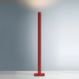 1640W10APP Artemide Ilio торшер с лаконичным цилиндрическим корпусом красного цвета