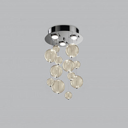 Metal Lux Bolero PL 3L 70 современная люстра с тремя плафонами хром; янтарь 251.330.06