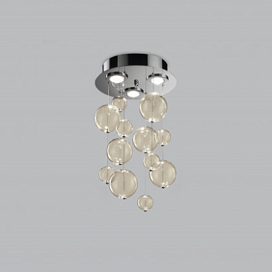 Metal Lux Bolero PL 3L 70 современная люстра с тремя плафонами хром; янтарь 251.330.06