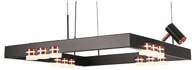 подвесной светильник с прямоугольной рамой и направленным освещением