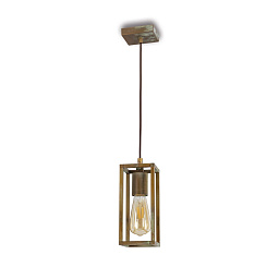 3393 Moretti Luce Cubic for Indoor потолочный подвесной светильник с металлическим каркасом и открытой лампой