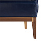 8152 Laurette Chair Indigo Leather Dark Walnut Arteriors мягкое сиденье — фото 5