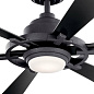 52" Gentry Lite Fan Distressed Black люстра-вентилятор 300241DBK Kichler — фото 7