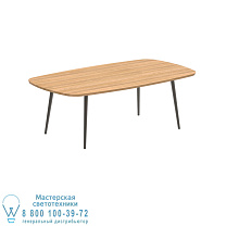 СТАНДАРТНЫЙ ОБЕДЕННЫЙ СТОЛ STYLETTO 220x120CM, АЛЮМИНИЕВЫЕ НОЖКИ, БРОНЗОВАЯ СТОЛЕШНИЦА, ТИК Royal Botania