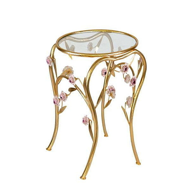 Camelia side table - gold & pink столик, Villari