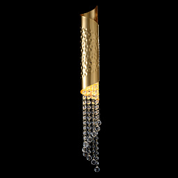 CREDO AP1 GOLD Crystal Lux CREDO настенное бра с золотым корпусом и подвесными хрустальными элементами