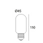 LED FILAMENT T45 E27 8W 2700K - MIST Delta Light лампа — фото 1