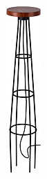 7108/15GLA Odeon Light LIANA наземный высокий светильник с решетчатым корпусом и деревянной крышкой