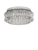 Triac Dimmable Chrome Metal & Crystal LED 56Watt 220-240Volt 4120Lm IP20 3500K D:60 H:22 cm