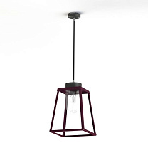Lampiok 2 N° 2; Clear glass E27 52W; Wine red