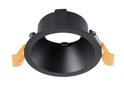 CLT 006C1 BL Crystal Lux Vexor встраиваемый потолочный светильник с глубоким черным отражателем и матовым ободом