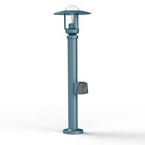 Newpark N° 5; Clear glass E27 105W Plug; Blue