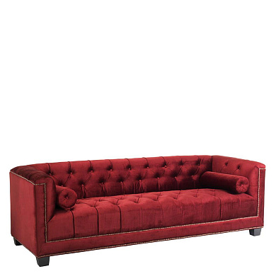 110194 Sofa Paolo essex red диван Eichholtz