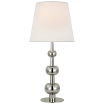 Comtesse Medium Triple Table Lamp полированный никель с льняным абажуром