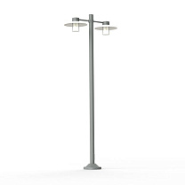 Aubanne N° 5; Clear glass E27 23W; Metal grey