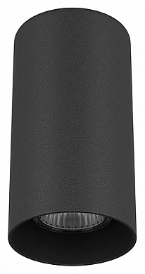 потолочный цилиндрический светильник черного цвета