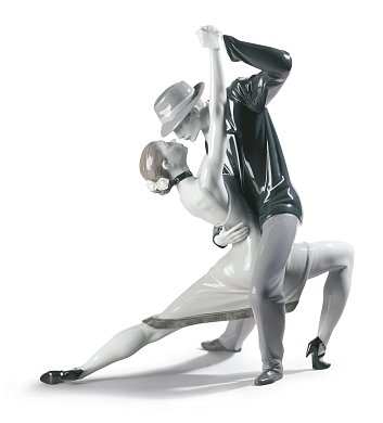 Фарфоровая статуэтка пары, танцующей танго Passionate Tango Lladro, лимитированная серия 01009140